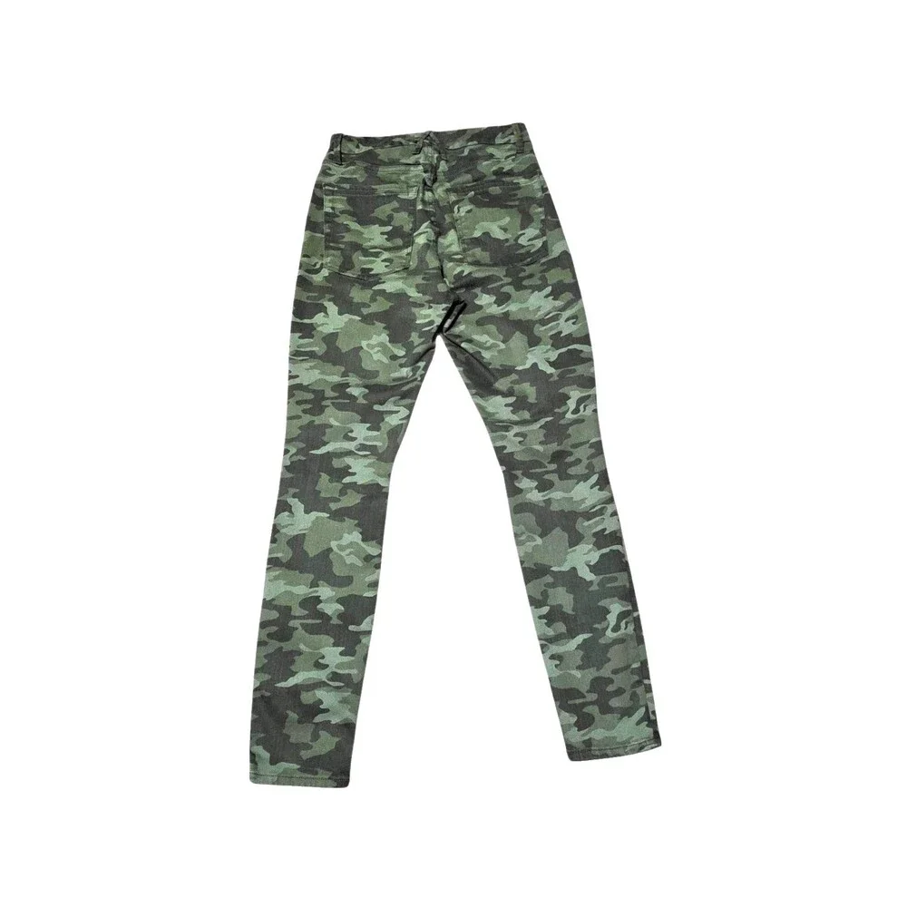 GOOD AMERICAN Women's Good Waist Green Camo Skinny Jeans Sz 10 30 Stretch - Picture 6 of 9